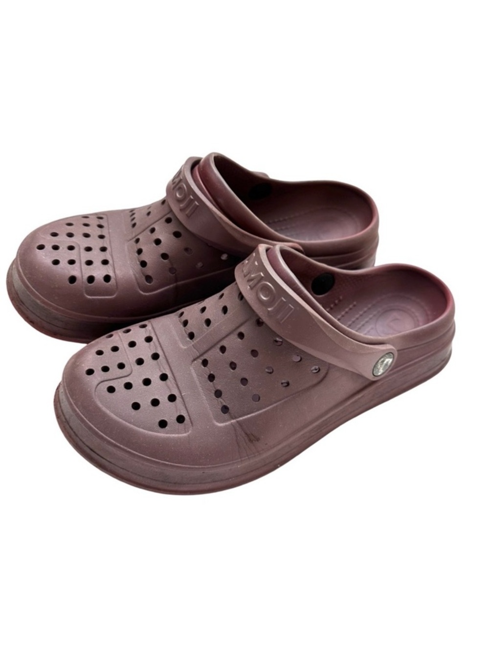 AMOJI Maroon Slip-On Garden Clogs Size 8.5